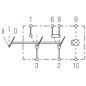 Przełącznik kołyskowy, II+I-0, 7-pin
