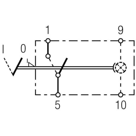 Przełącznik kołyskowy, II-I-0, 5-pin