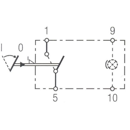 Przełącznik kołyskowy, (I)-0, 4-pin