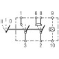 Przełącznik kołyskowy, II+I-0, 7-pin