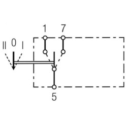 Przełącznik kołyskowy, II-0-I, 3-pin bez funkcji komfortu
