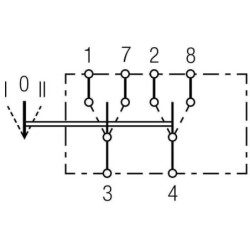Przełącznik kołyskowy, I-0-II, 6-pin bez funkcji komfortu
