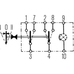 Przełącznik kołyskowy, (I)-0-(-II), 8-pin