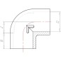 Kolanko 90° PCW-U VdL, 25 x 25 mm 16 bar