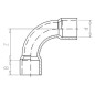 Kolanko PCW-U 90° z mufą VdL, 50 x 50 mm 16 bar