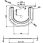 Mocowanie nieckowe, ocynkowane 81.7x70.5 mm H=3.5 mm