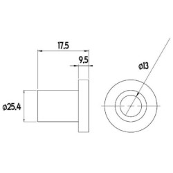 Tulejka L 17.5x25.4