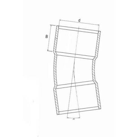 Kolanko PCW-U 15° z mufą podwójną VdL, 200 x 200 mm