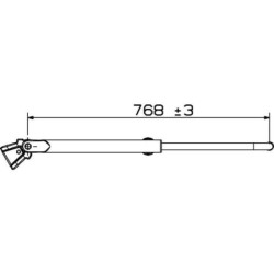 Ramię lusterka teleskopowe, prawe