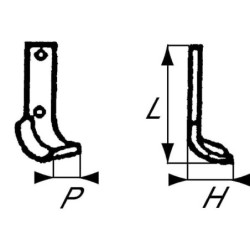 Nóż frezujący lewy 273x105x40mm 8mm pasuje do Howard