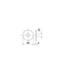 Podkładka M8x21x4 mm, stal ocynk DIN7349 Kramp