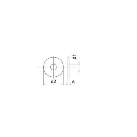 Podkładka M20x44x8 mm, stal ocynk DIN7349 Kramp