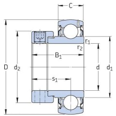 Łożysko kulkowe zwykłe 40x80x40.5 mm gopart