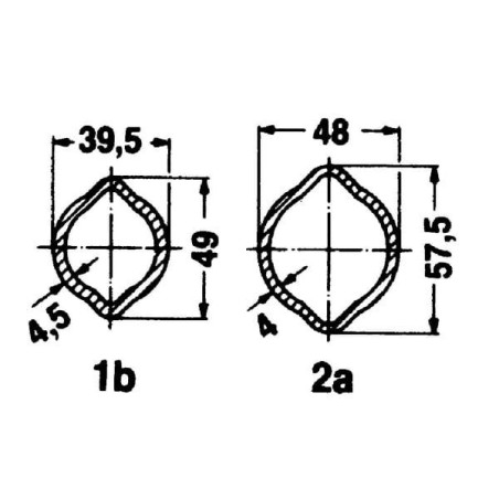 Rura profilowana cytryna 1b Ø wew. 40 Ø zew. 49x39.5x4.5 mm L=0.8 m Walterscheid