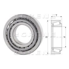 Łożysko stożkowe 35x72x18.2 mm FŁT