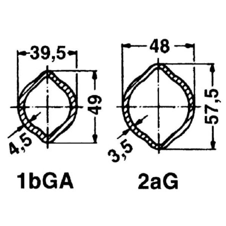 Rura profilowana powlekana cytryna 2aG Ø wew. 50.5 Ø zew. 57.5x48x3.5 mm L=1.4 m Walterscheid