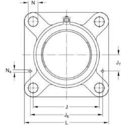 Obudowa łożyska kwadratowa SKF, FY 506 mm