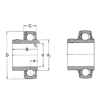 Wkład łożyska 20x47x14 mm SKF