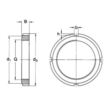 Nakrętka łożyskowa SKF KM, 06 1.50 x 45 mm