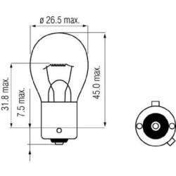 B1219 Żarówka 12V 21W BAU15s