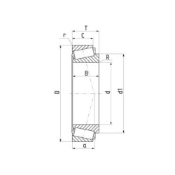 Łożysko stożkowe X/Q 20x42x15 mm SKF