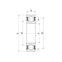 Łożysko kulkowe zwykłe 25x52x18 mm SKF