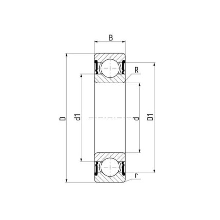 Łożysko kulkowe zwykłe 25x52x18 mm SKF