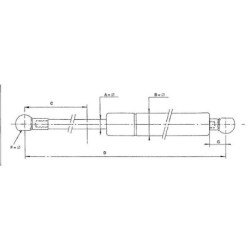 CA4675NX Sprężyna gazowa L405 mm 100N Stabilus