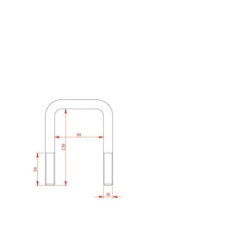 CP409714 Uchwyt zęba 25x25mm, rama 80x80mm