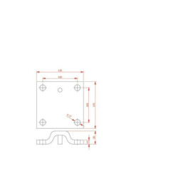 CP409714 Uchwyt zęba 25x25mm, rama 80x80mm