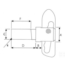 Zatrzask plandeki, do spawania fi 18 mm