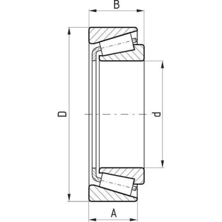 Łożysko stożkowe 35x80x22.8x15 mm FŁT