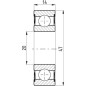 Łożysko kulkowe zwykłe 20x47x14 mm FŁT