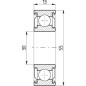 Łożysko kulkowe zwykłe 30x55x13 mm