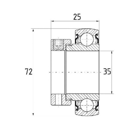 Łożysko kulkowe samonastawne 35x72x19 mm FŁT