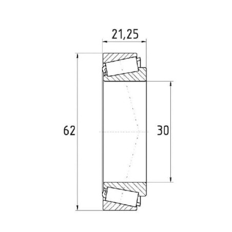 Łożysko stożkowe 30x62x21.3 mm FŁT