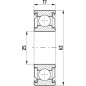 Łożysko kulkowe zwykłe 25x62x17 mm