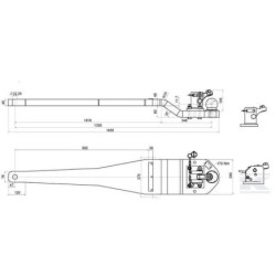 Płyta nośna zaczepu, K80 1445 mm