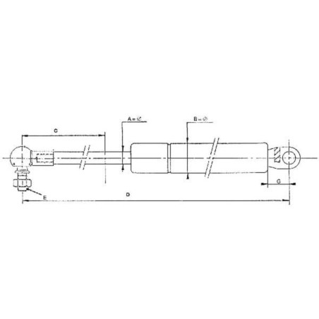 Sprężyna gazowa L400 mm 240N Stabilus