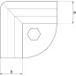 "Obejma kątowa 90°, 1"" x 1”"