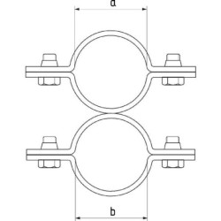 "Obejma poprzeczna, 1-1/4""x1-1/4"""