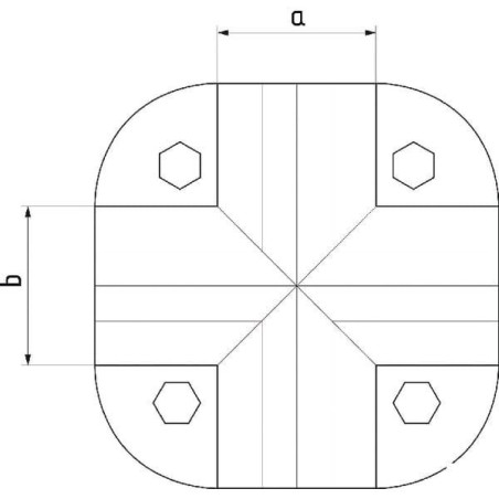 "Obejma krzyżowa, 2"" x 2"""