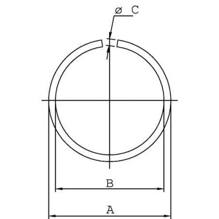 Pierścień osadczy zabezpieczający typ RB, 70 mm