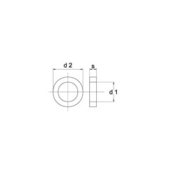 Podkładka M27x50x8 mm, stal DIN 7989 Kramp