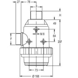 "Filtr zasysający 1 1/2"" gwint zew. 180 l/min 50 Mesh"