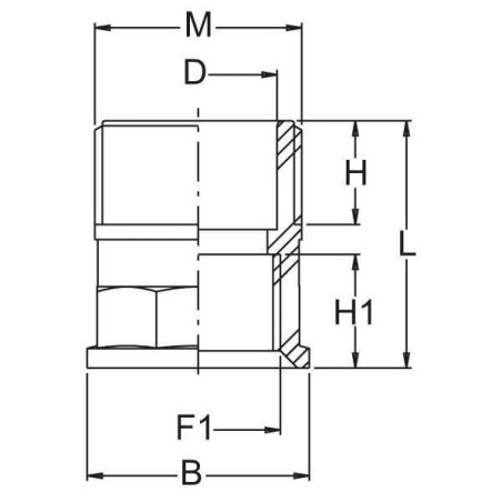 "Nypel redukcyjny gwint wew. / gwint zew. 1 1/2""x 1 1/4"""