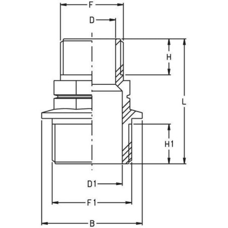 "Nypel redukcyjny gwint zew. / gwint zew. 1"" x 1/2"""