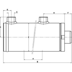 Siłownik dwustronnego działania D/AD45-80-250 typ C