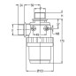 "Filtr zasysający 1 1/4""gwint zew. 100 l/min 18 Mesh"