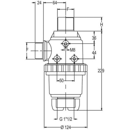 "Filtr zasysający 1 1/2"" gwint zew. 150 l/min 50-siatkowy"